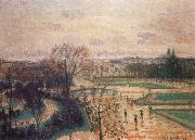 Camille Pissarro The Tuileries Gardens in Rain oil on canvas